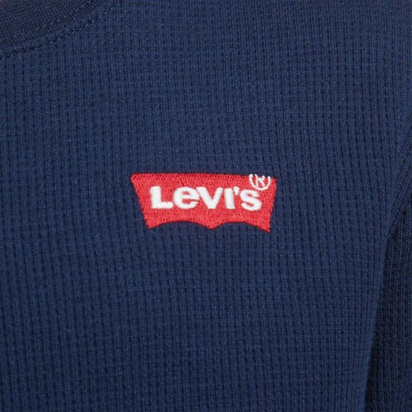 New! Levi's Youth Flannel & Thermal Top Set boys girls kids Blue Small (7-8) NWT - Picture 6 of 8